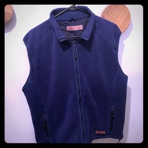 Vineyard vines navy blue fleece vest